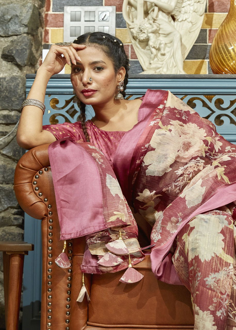 Triveni Kantara Fancy Ethnic Wear Wholesale Printed Saree Catalog